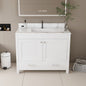 Modern 43" Bathroom Vanity with Artificial Marble Carrara