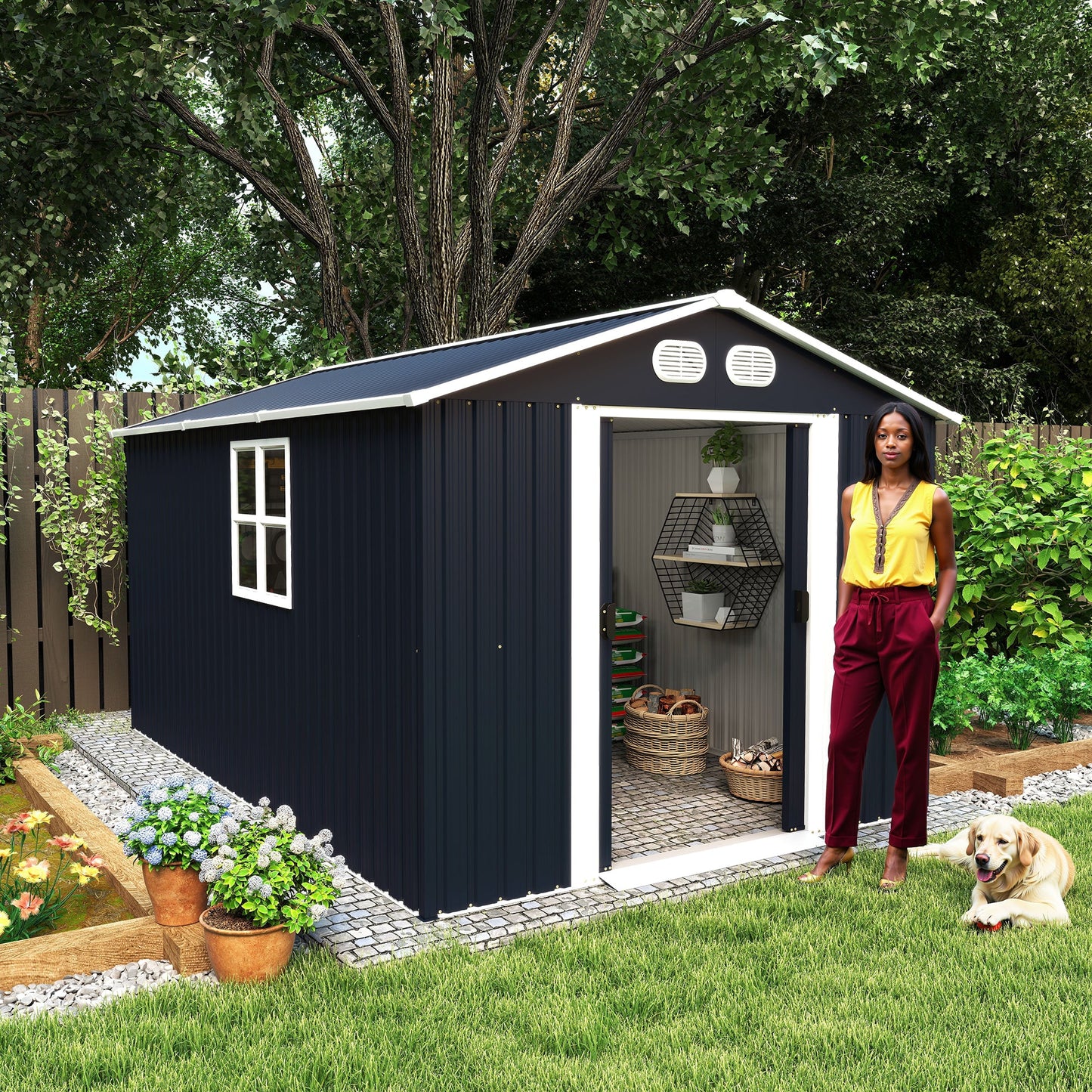 Campcraft 8x12 Ft Outdoor Metal Storage Shed