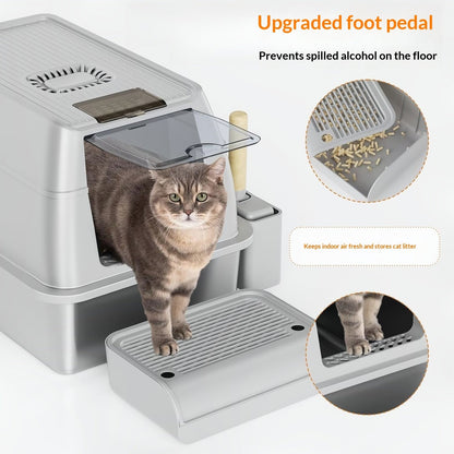 Removable-smell Stainless Steel Cat Litter Box