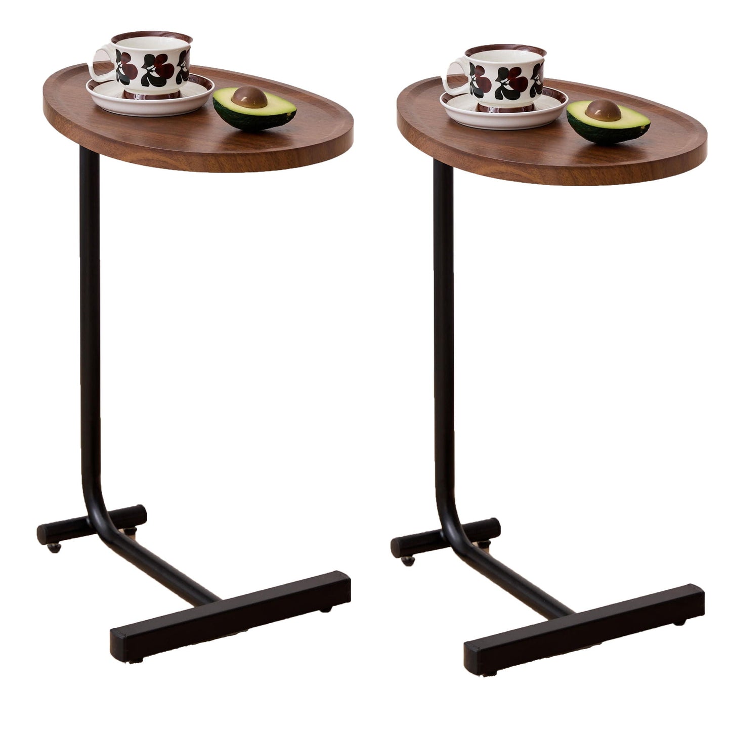C-Shaped Side Table for Sofa and Bedroom