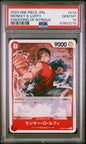 Graded 2023 One Piece OP04 Japanese Monkey D. Luffy #014 Kingdoms of Intrigue Trading Card Game PSA 10 Gem Mint