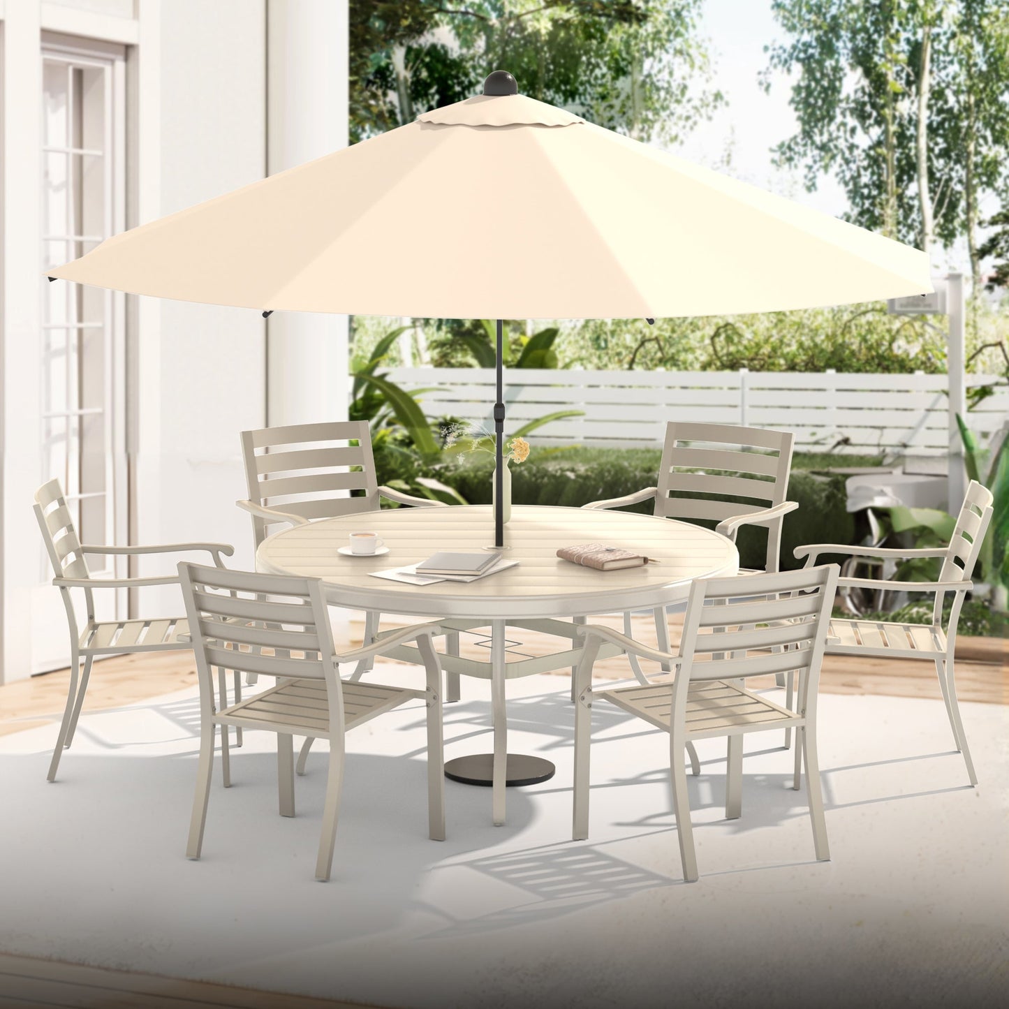 VRSHWO Iron Terrace Dining Chairs, Set of 2