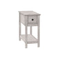 Accent End Table, 2 Tier, Narrow, Lamp, Storage Drawer, Charming Design