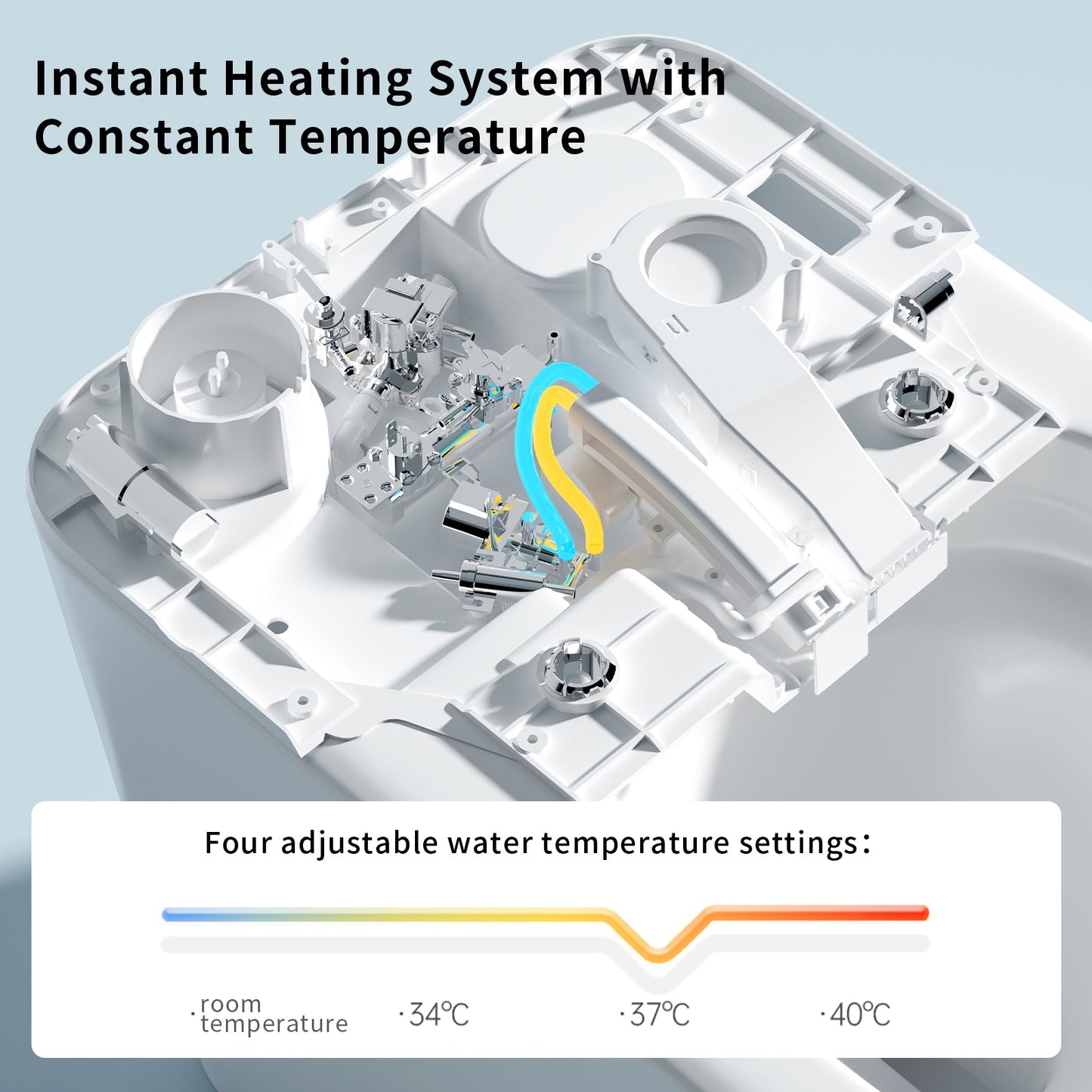 E40 Smart Toilet with Built-In Bidet and Advanced Features