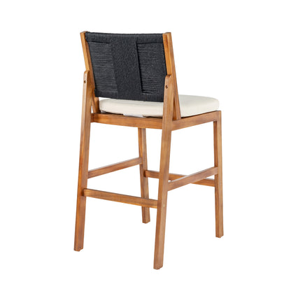Outdoor Acacia Wood Bar Stools (Set of 2)