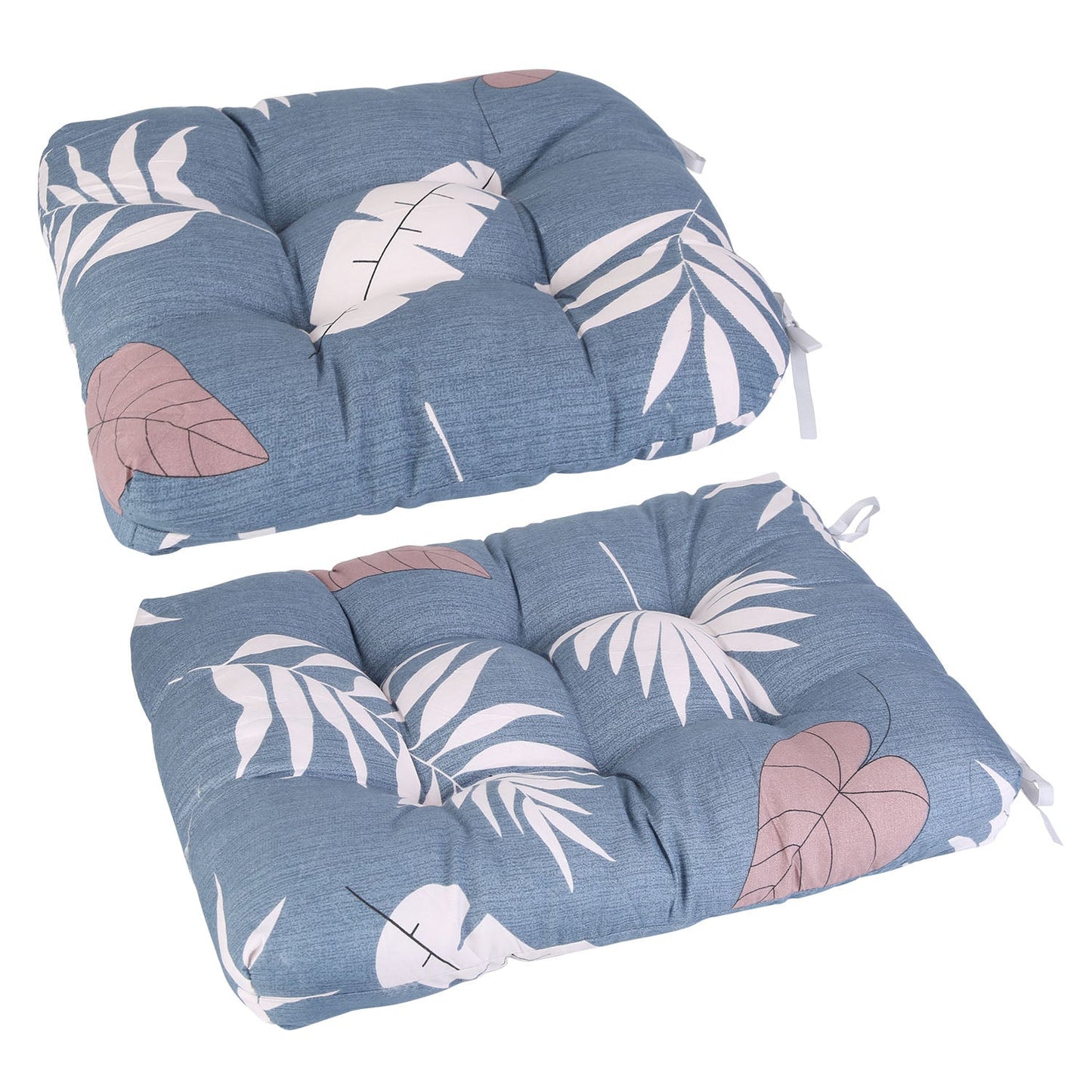 2Pcs Waterproof Rocking Chair Cushion Upper And Lower Back And Seat Sets with Non-Slip Ties Oxford Cloth Surface Polyester Filling Comfortable for Ind
