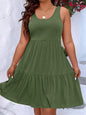 Tiered Scoop Neck Tank Dress