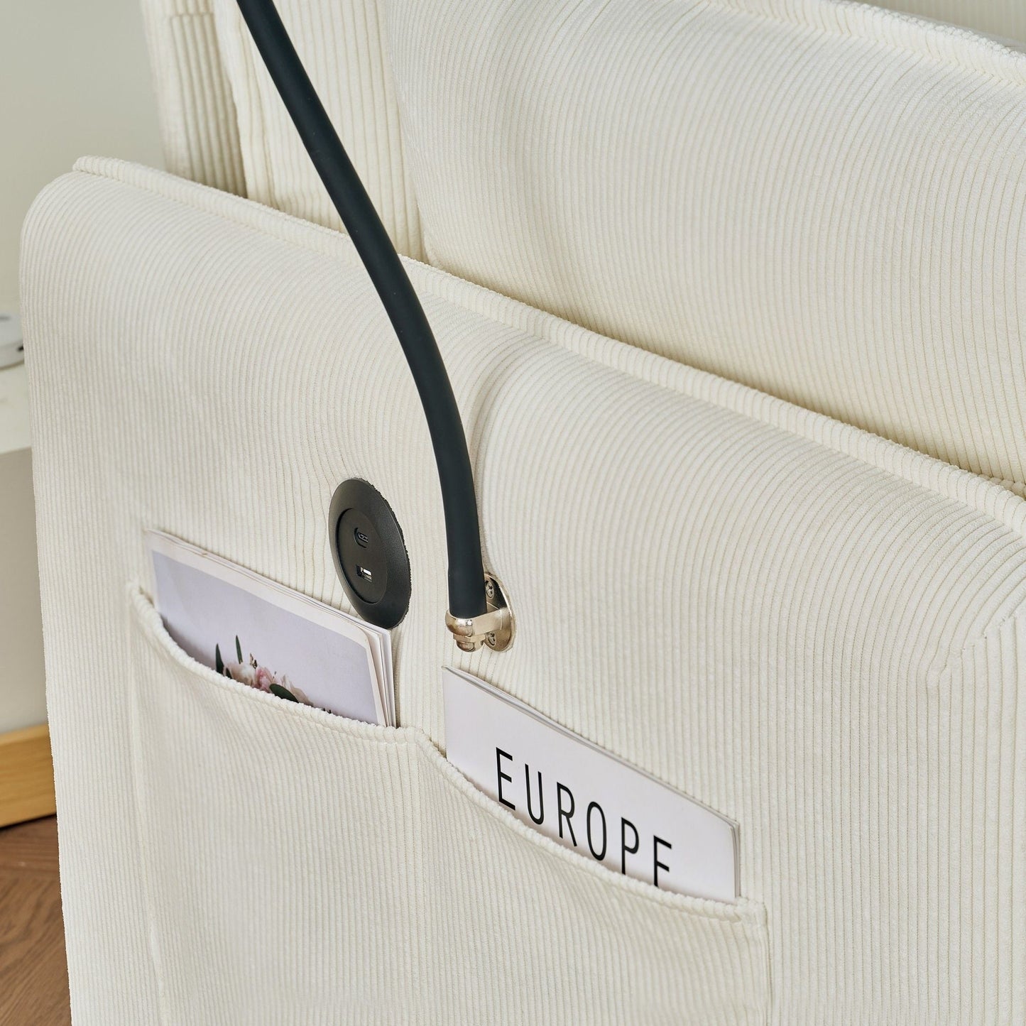 Comfy Oversized Chaise Lounge Chair With Ottoman And Storage