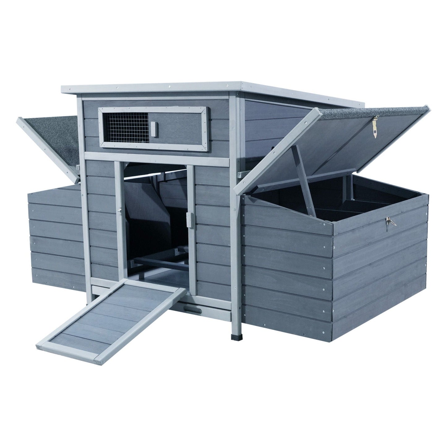 Large Chicken Coop Outdoor Hen House & Dual Nesting Boxes