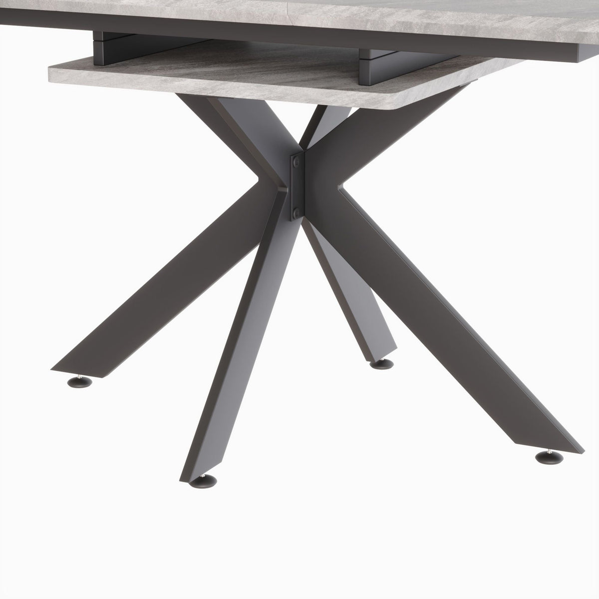 Modern Extendable Dining Table Set With Soft Padded Armless Chairs
