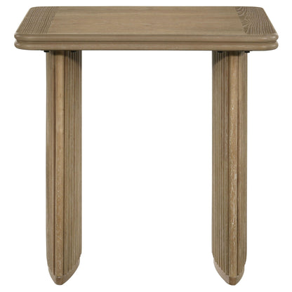 Adina 2-piece Wood Coffee Table Set Distressed Light Brown
