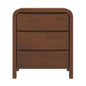 Lionel - Nightstand 3 Drawer Bed Side Table - Brown