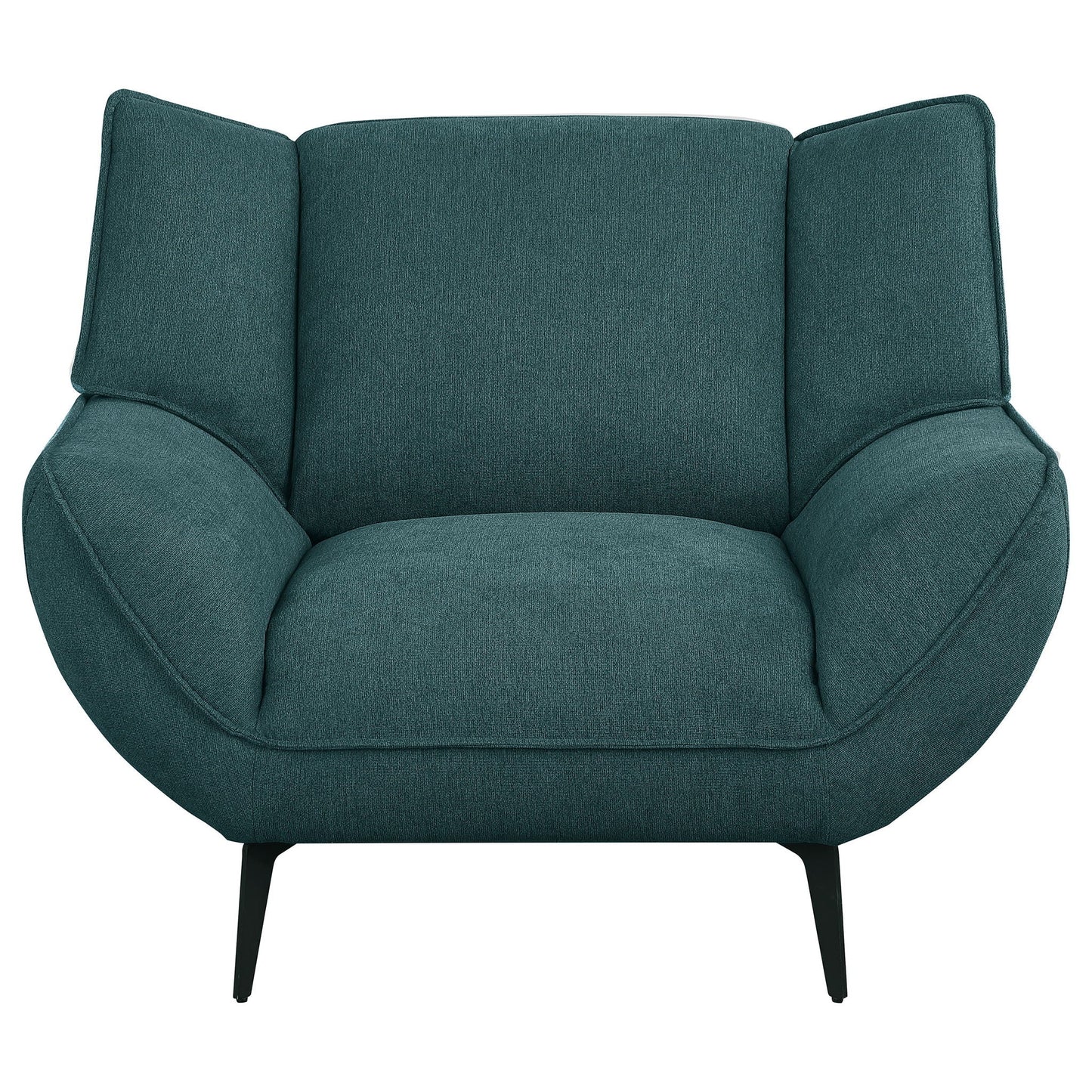 Grenada - Upholstered Flared Arm Accent Chair - Teal Blue