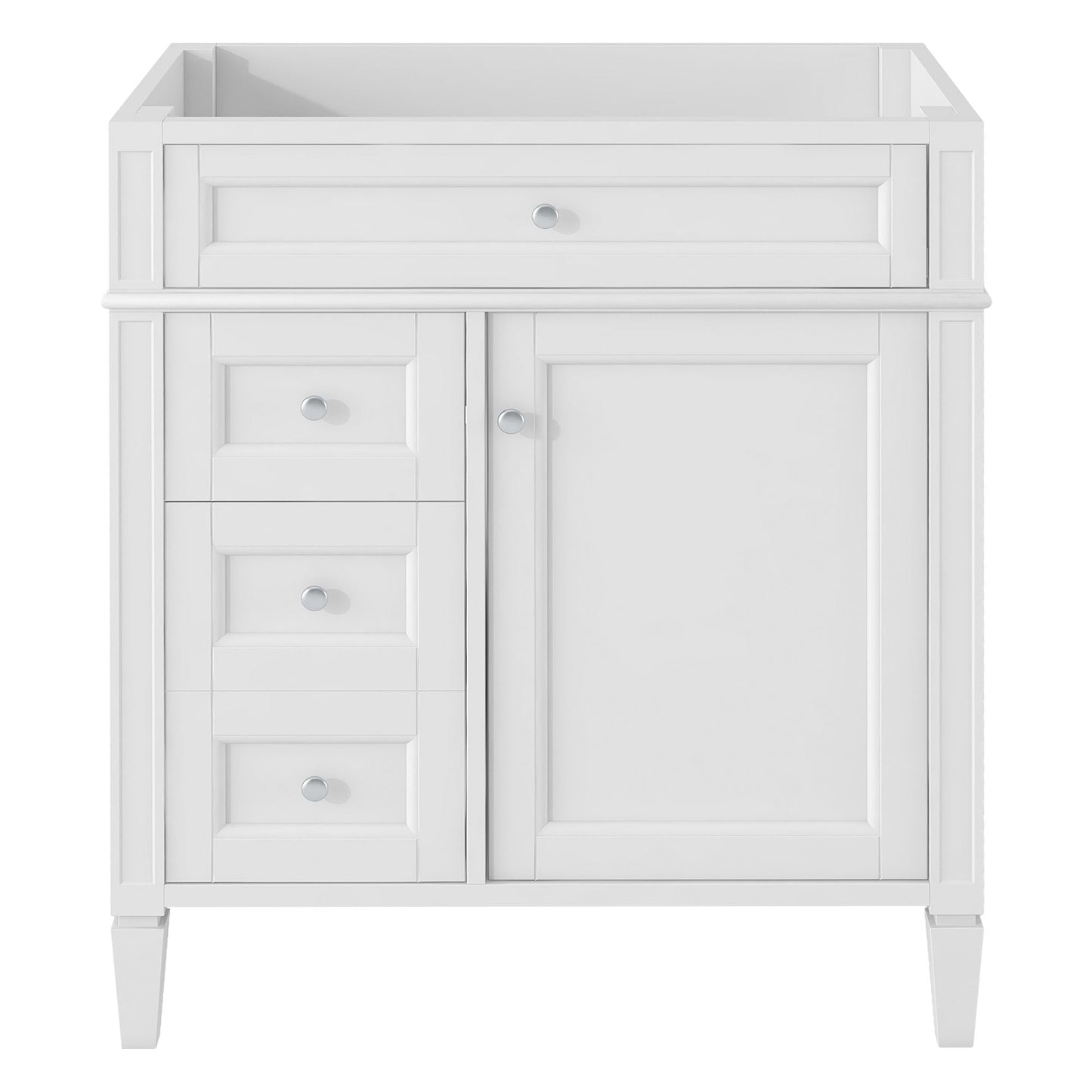 Bathroom Vanity With 2 Drawers and Tip-Out Storage Cabinet