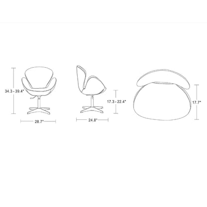 Raspberry - Swivel Lounge Chair