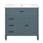 Bathroom Vanity With Sink, Freestanding Cabinet & Drawers