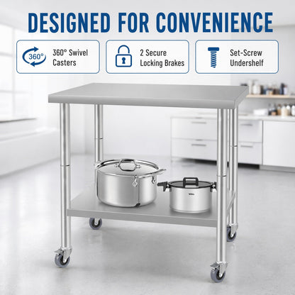 36'' x 24'' Commercial Work Table