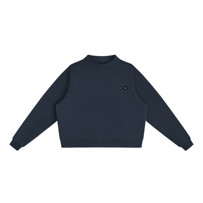 Loki & Ivy Essential Women's Fleece Mock-Neck Crew Sweatshirt