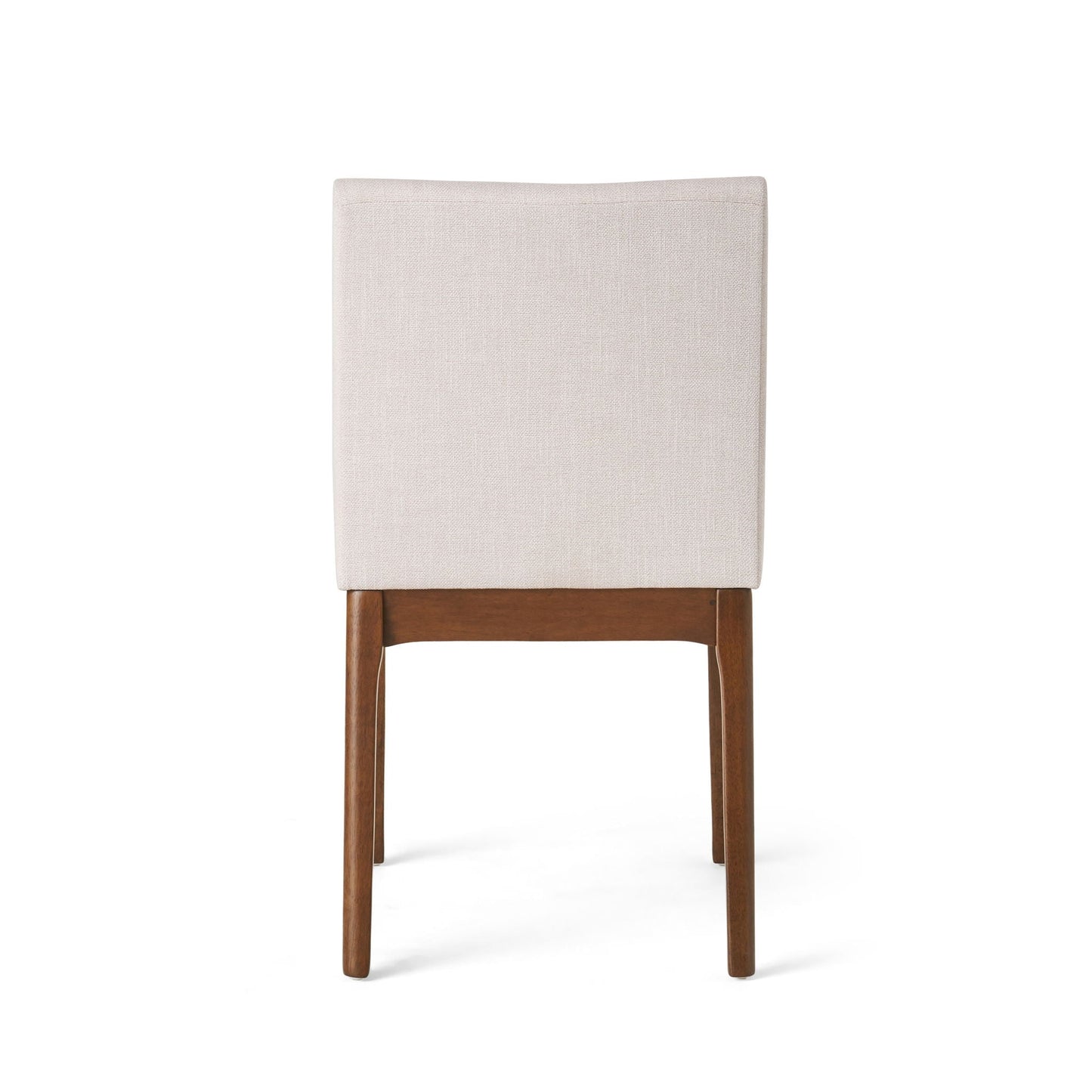 5 Piece Dining Set With Table And Upholstered Chairs - Light Beige / Walnut