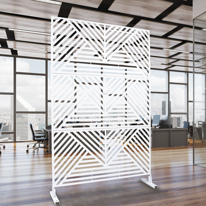 Freestanding Outdoor & Indoor Freestanding Metal Privacy Screen