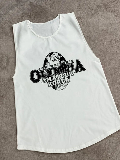 Men's Plus Size Graphic Round Neck Active Tank