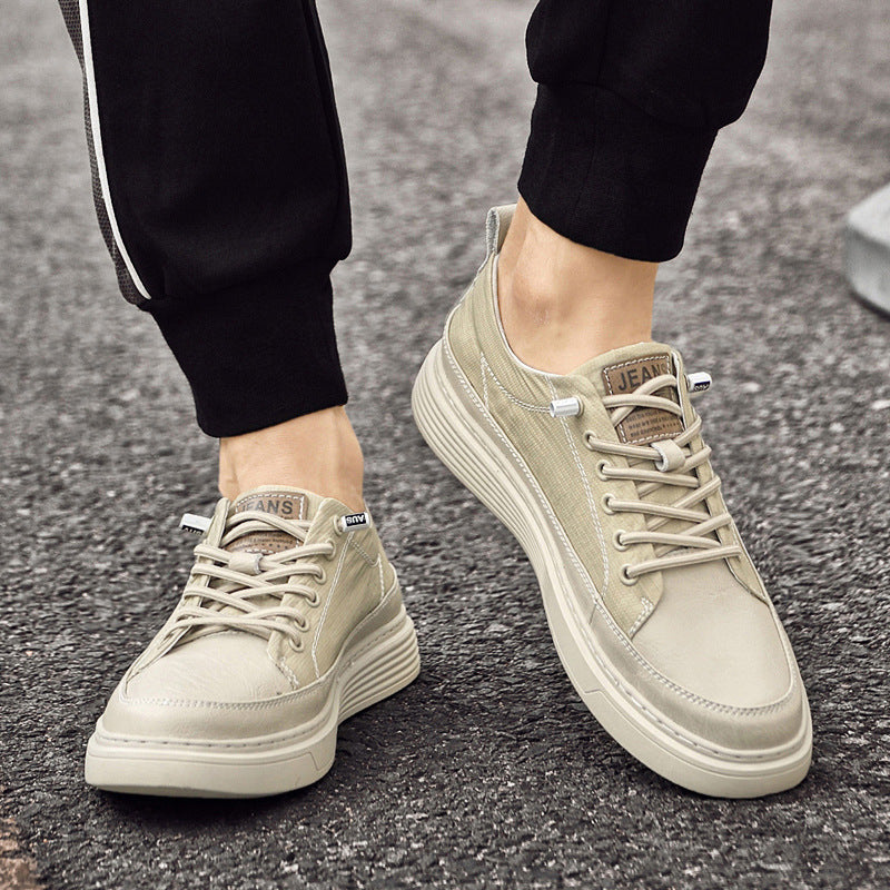Plus-size Board Shoes Men's Cowhide Casual Leather Shoes
