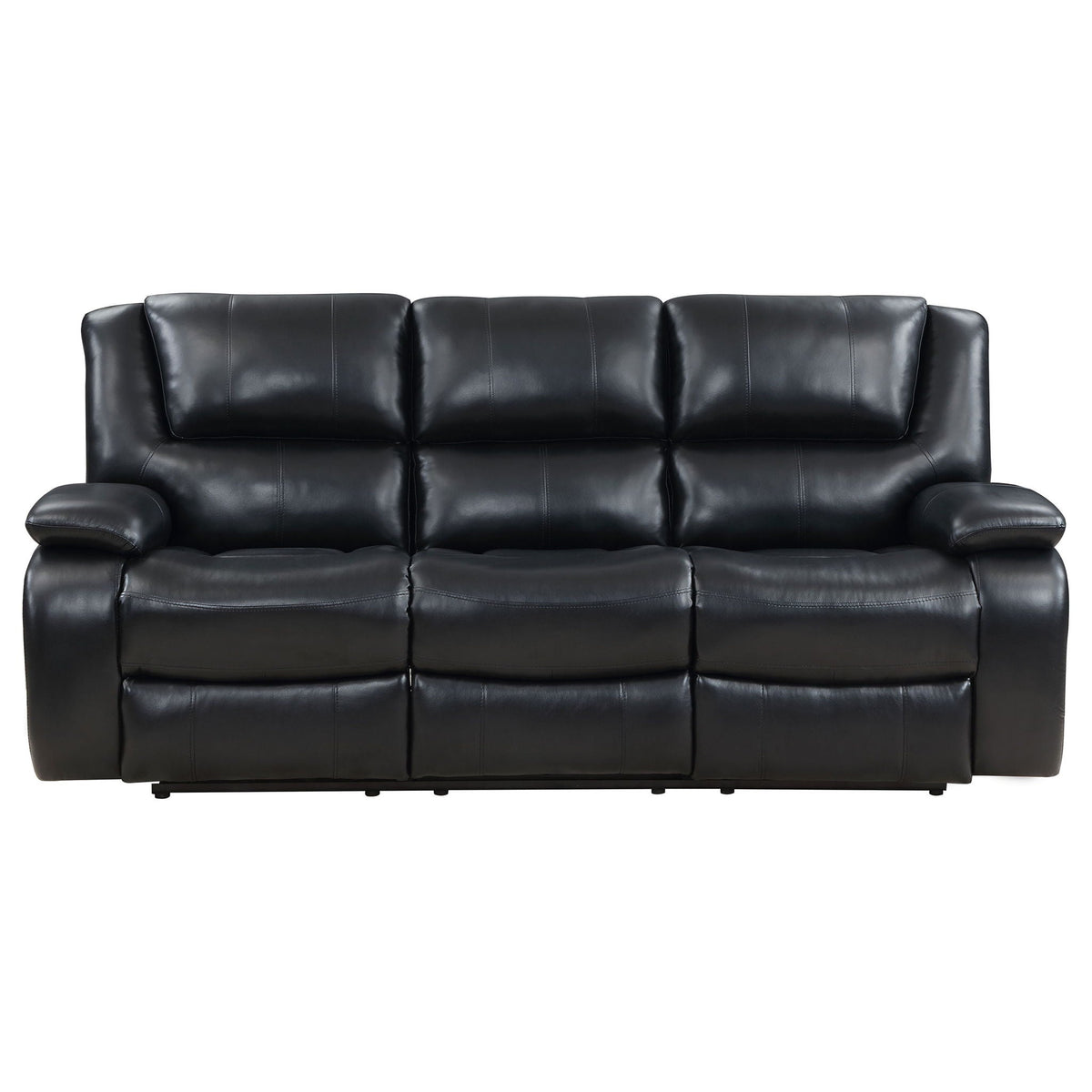 Camila 2-piece Upholstered Reclining Sofa Set Black