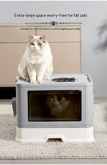 Enclosed Extra-Large Drawer-Type Cat Litter Box
