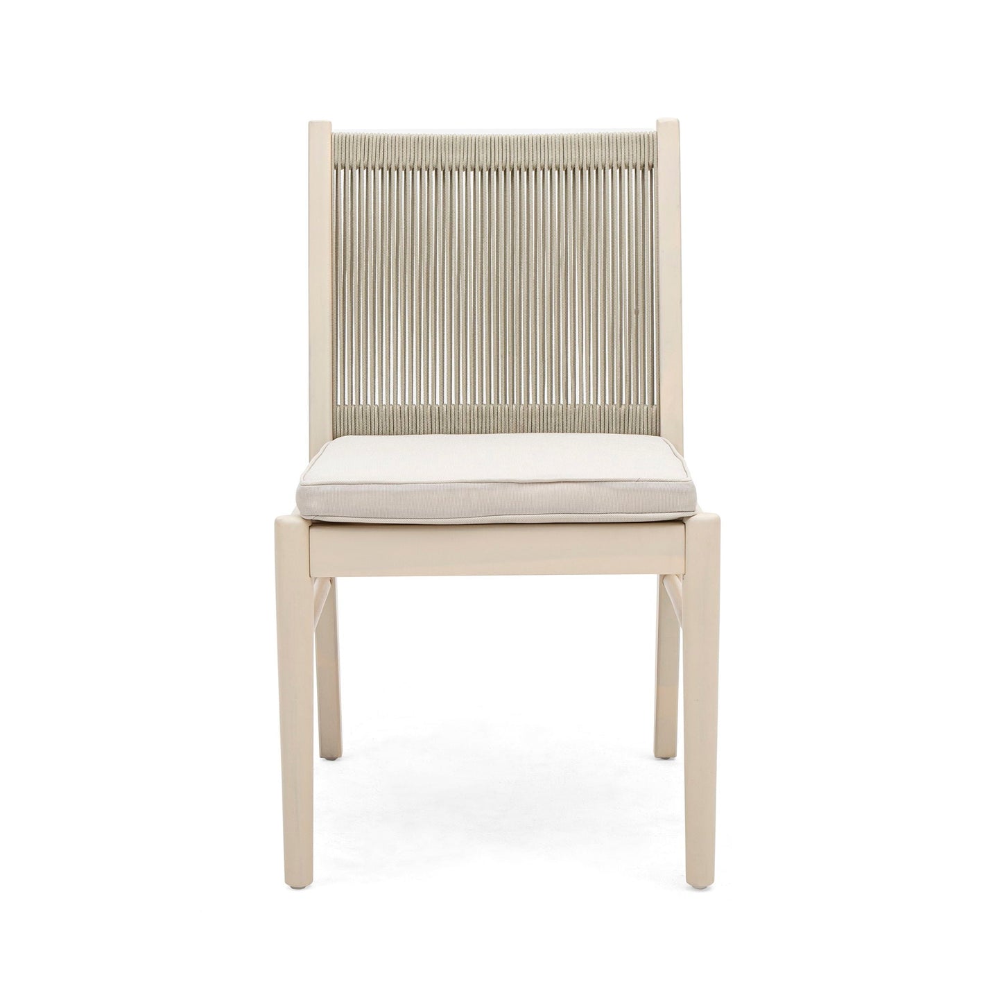 Cordoba Dining Chair Set of 2 - Comfortable Armless Beige Chairs