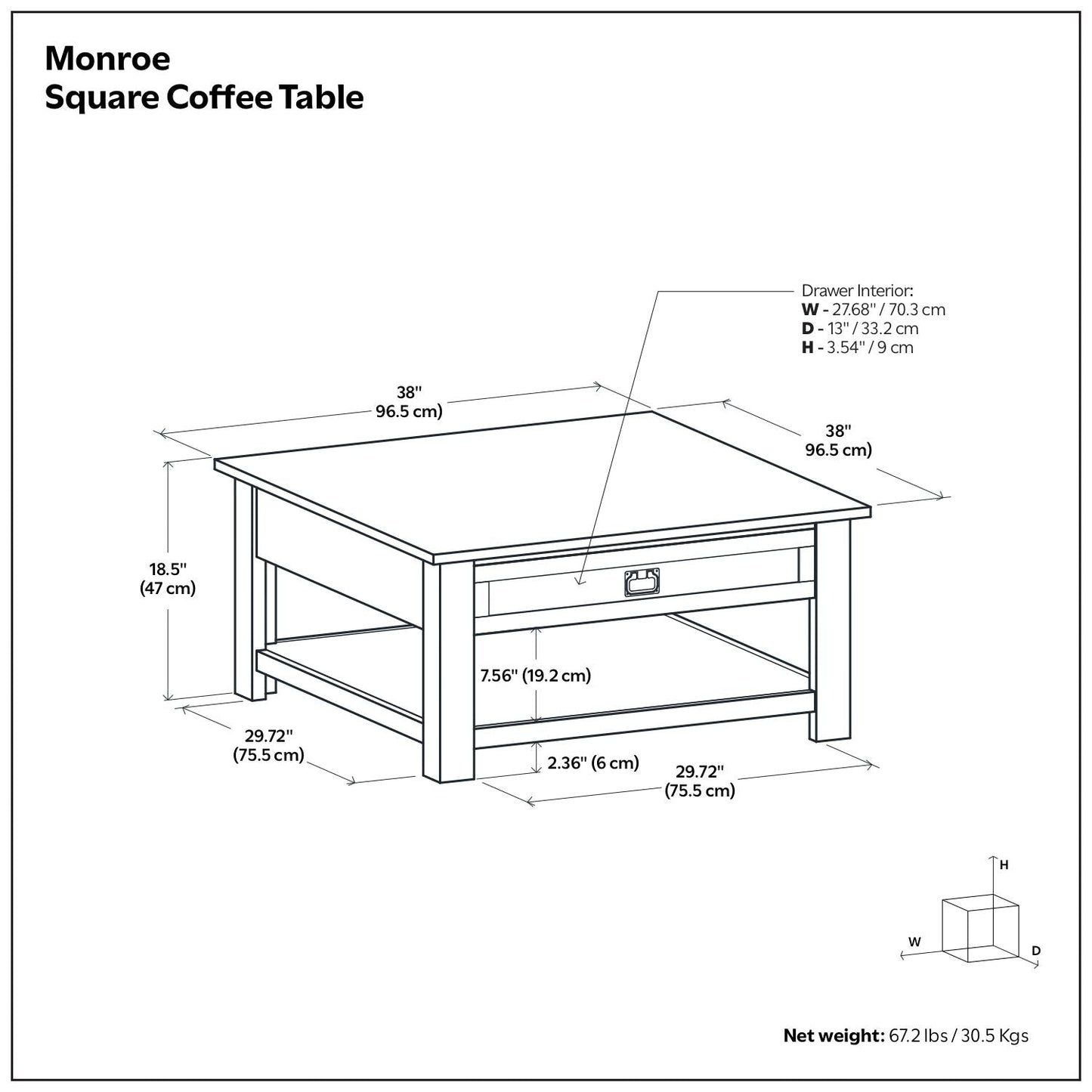 Monroe - Handcrafted Side Table