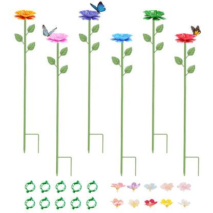 Metal Bee Watering Stations 6-Pack with Anti-Drowning Design
