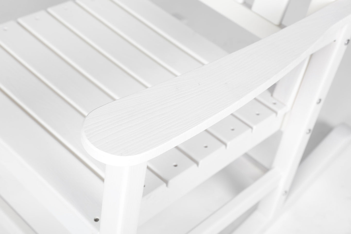 Oversized Rocking Chair with Wood-Texture Outdoor Design