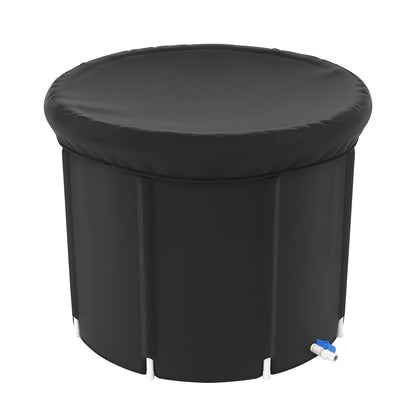 97Gal Large Size Ice BathTub with Cover for Adults Athletes Recovery Cold Water Therapy Outdoor Portable Cold Plunge Tub 660LBS Load Capacity 33.46x29