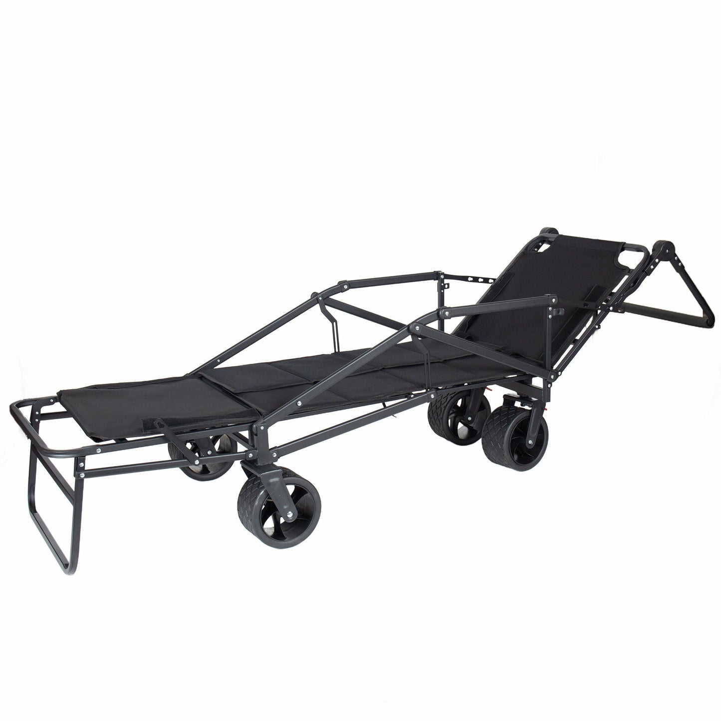 2-in-1 Multifunctional Folding Wagon Cart and Convertible Beach Chair