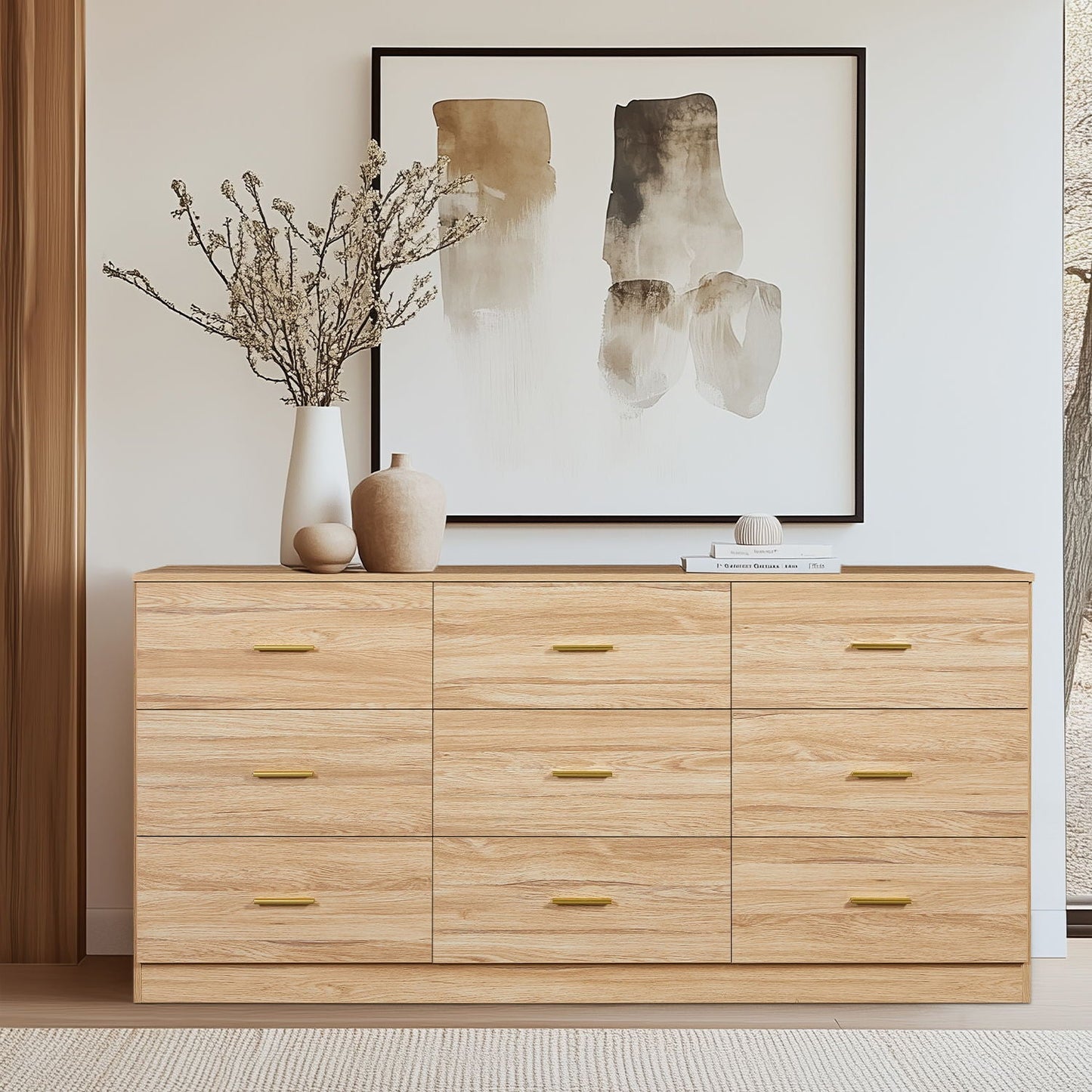 9 Drawer Dresser, Ample Storage For Bedroom