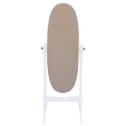 Foyet Wood Adjustable Full Length Cheval Mirror White