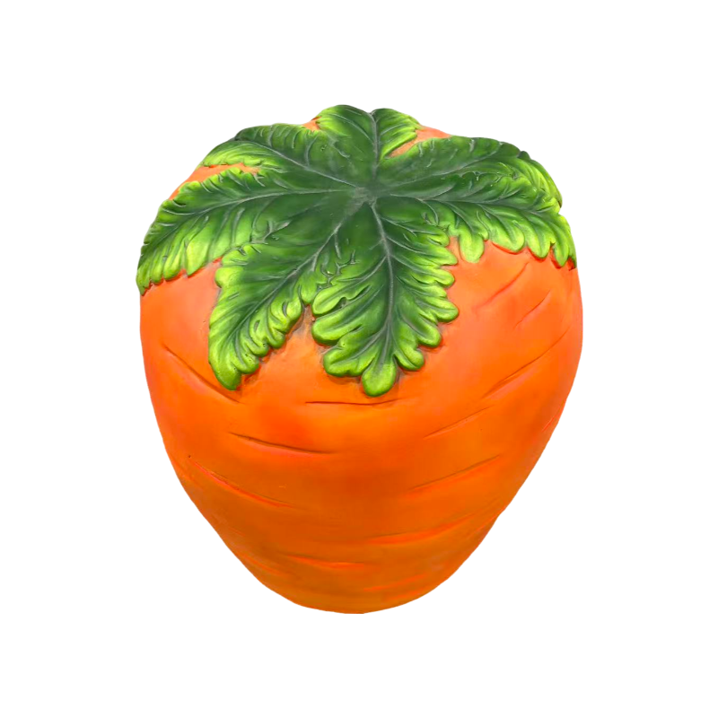 16" Oversized Carrot-Shaped Resin Stool