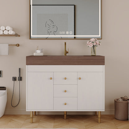 36 In Modern Free-Standing Bathroom Vanity With Ceramic Sink