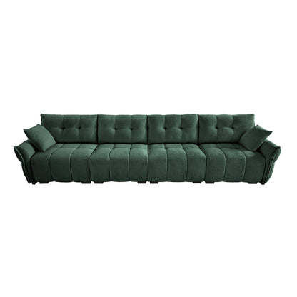 Modern 4-Seater Sofa, Solid Wood Frame In Premium Chenille