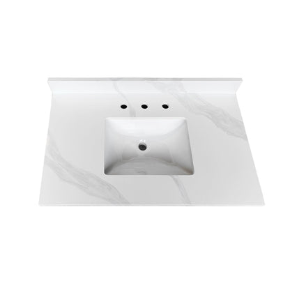 37-Inch Quartz Bathroom Vanity Top