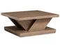 Lansbury - Square Cocktail Table With Casters - Antique Wheat