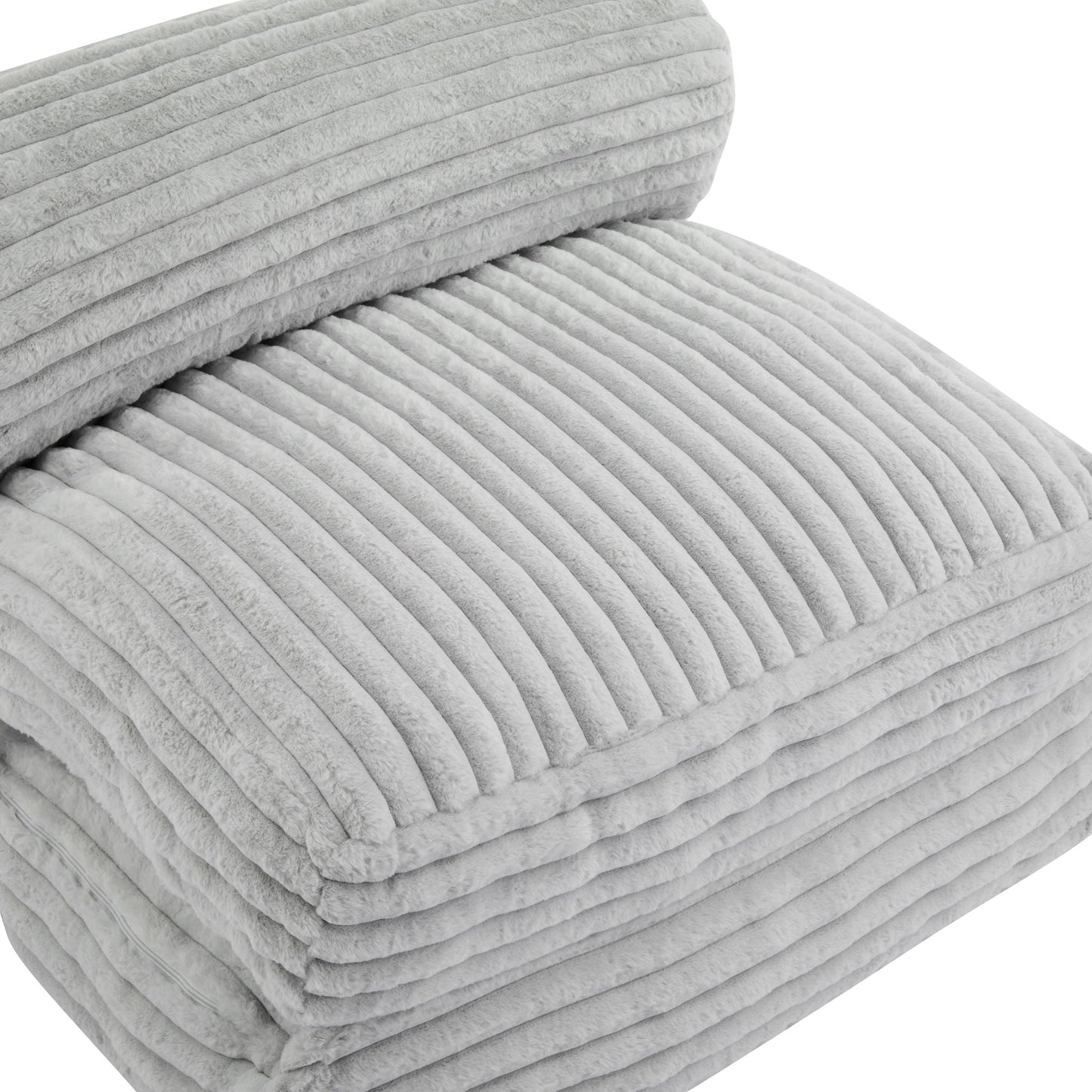 Latina Indoor Foldable Bean Bag Lounge Chair - Light Gray