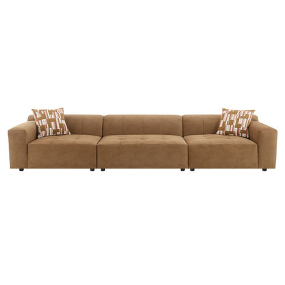 Zoey - Modular - Armless Chair - Chocolate Suede