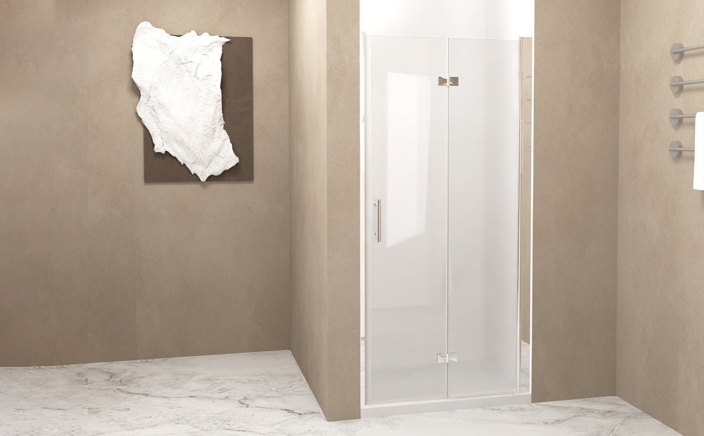 29-28" x 72" Bifold Shower Door, 1/4" (6mm) Tempered Glass