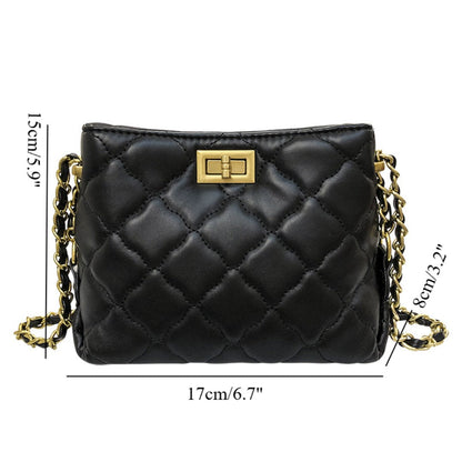 Mini crossbody purse women, spring and summer women's bags popular fashion versatile diamond chain crossbody bag,