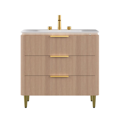 Amara 36'' Bathroom Vanity & Sink, Carrara