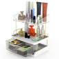 3 Tier Makeup Organizer for Vanity Large Capacity Skincare Shelf Bathroom Countertop Organizer with Drawer for Lipsticks Lotion Toner Perfumer Masks