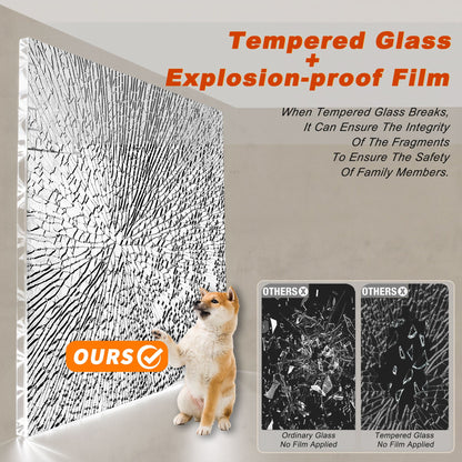 Double Sliding Shower Door With Explosion Proof Film