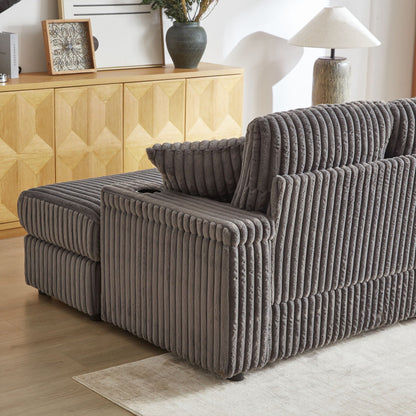 3 Seater Sofa With 2 Ottomans For Living Room