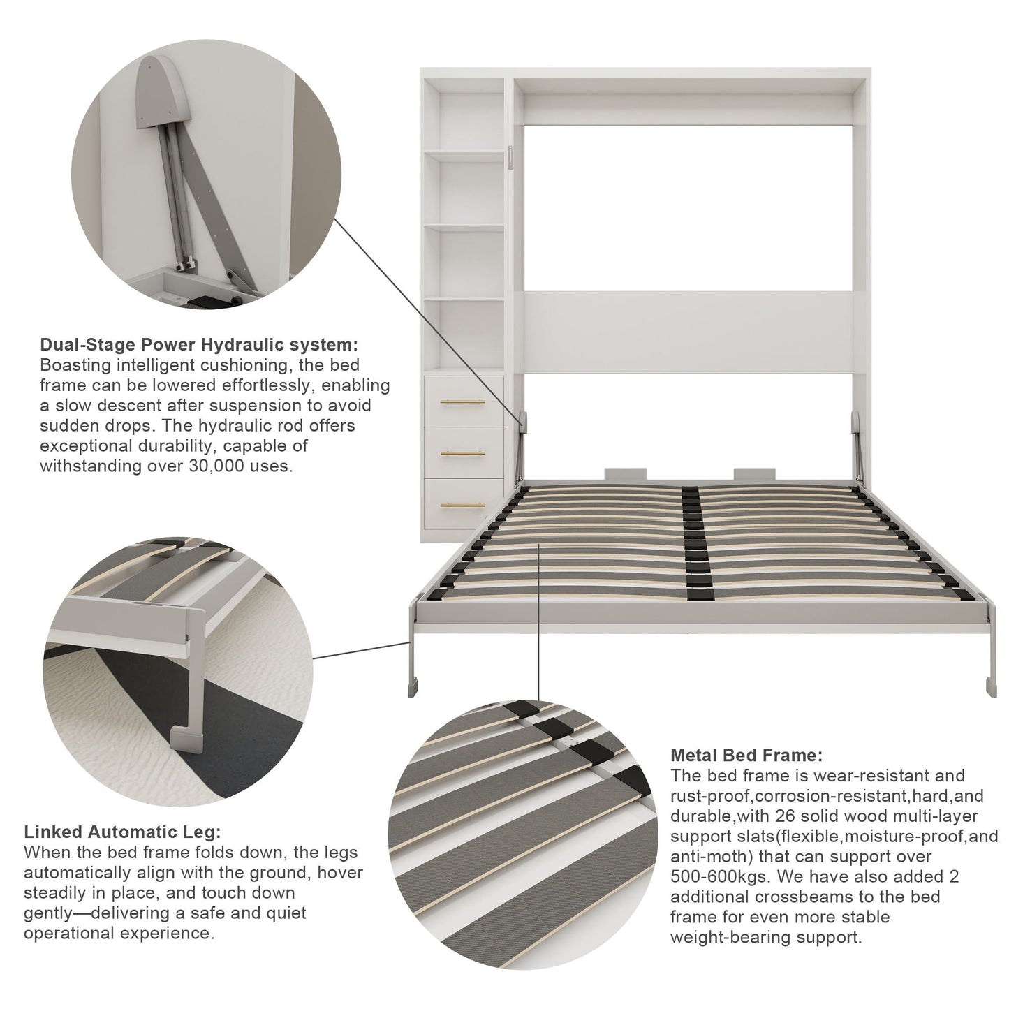 Folding Vertical Murphy Wall Bed